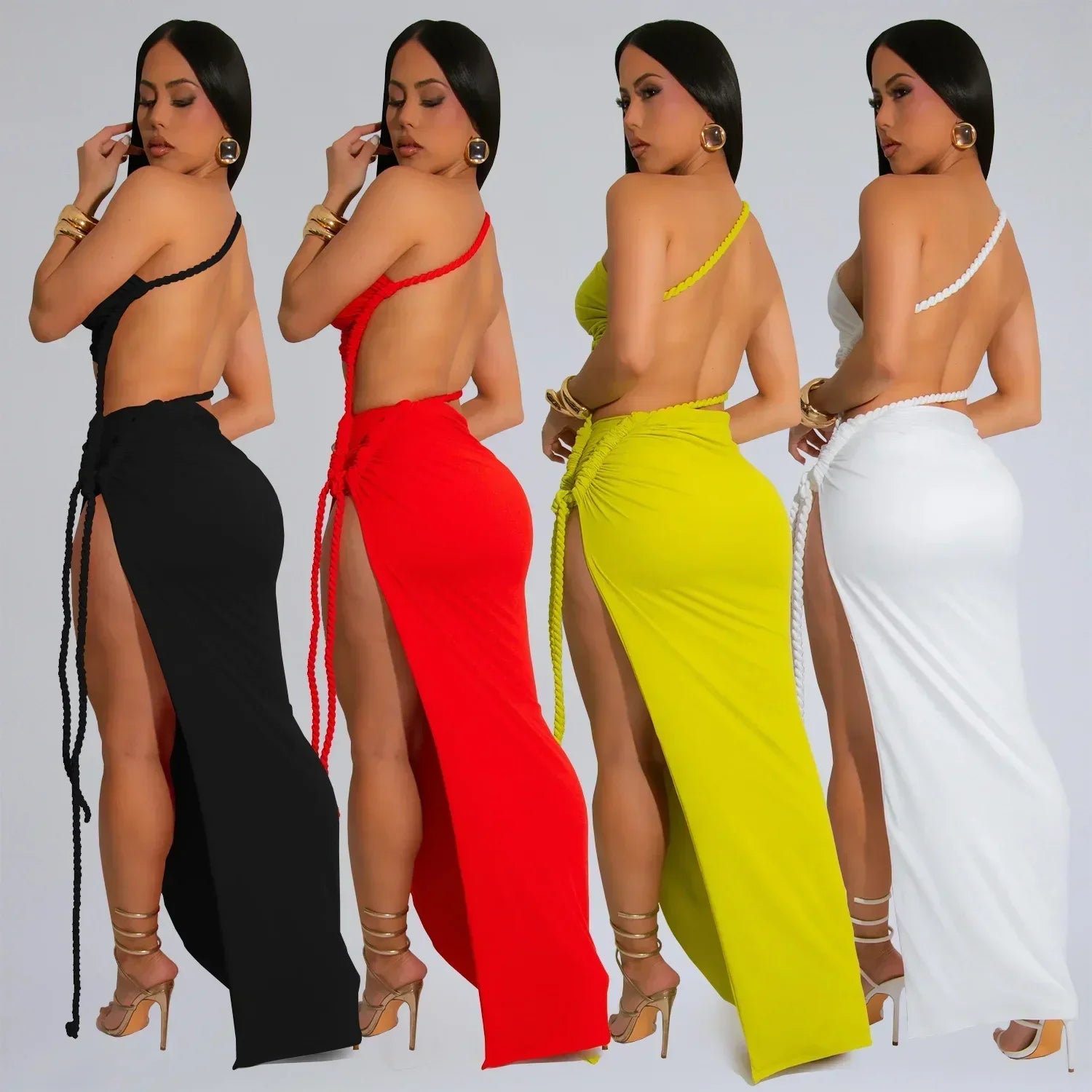 Jatnna Side Split Elegant And Sexy Two Piece Sets