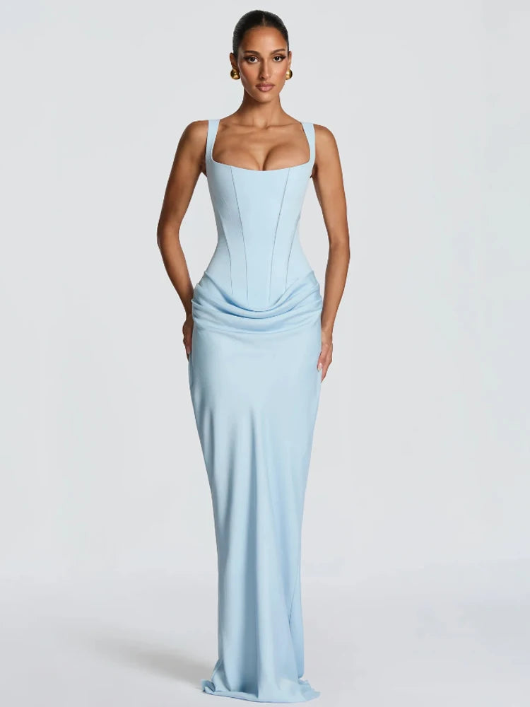 Telaby Lace Trim Patchwork Strapless Ribbon Bodycon Dress
