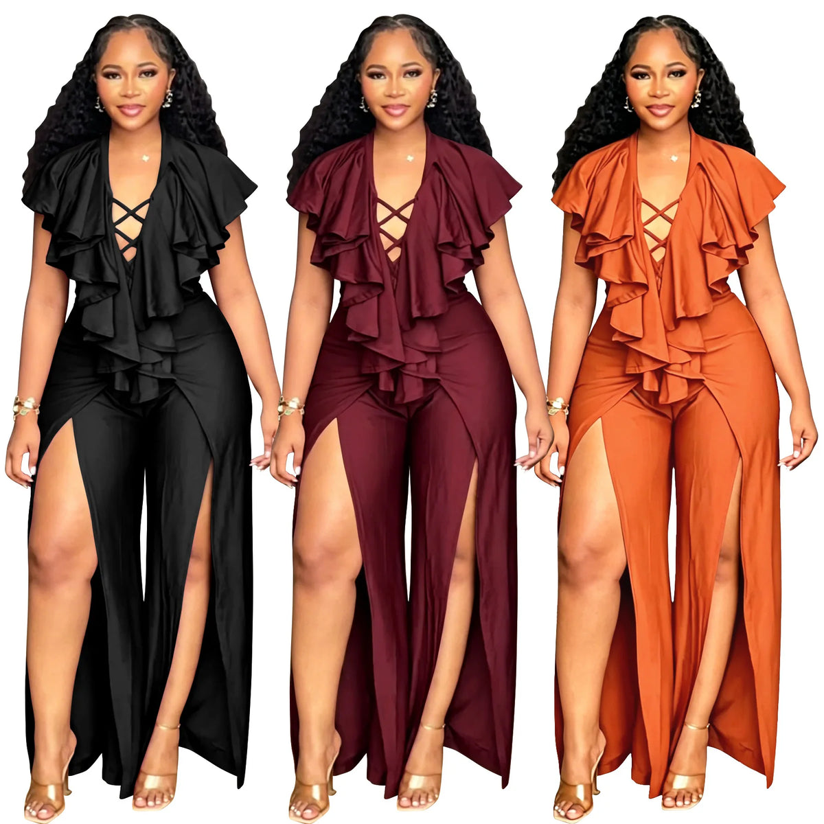 Plus Size Women Clothes Jumpsuit Summer Clothes Black Leisure Bodysuit Jumpsuit