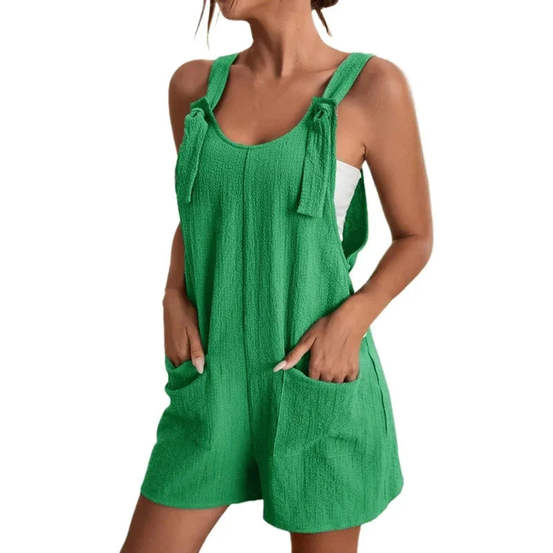 Plus Size Women's Jumpsuit Overalls Sleeveless Loose Sleeveless Wide  Solid Casual Daily with Pockets