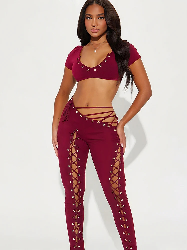 Nabila Coquette Sexy Hipster Halter Two Piece Sets