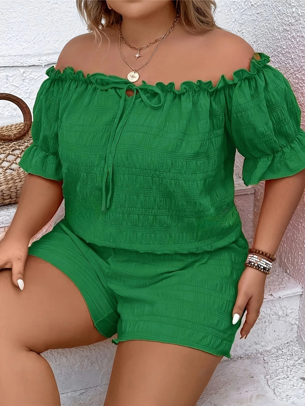 Yenni Women's Elegant Off Shoulder Two Piece Sets