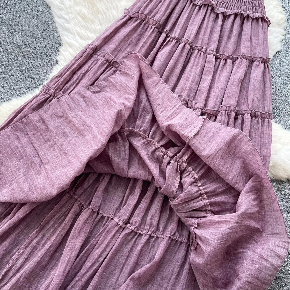 Olga High Waist Tiered A‑Line Two Pieces Sets