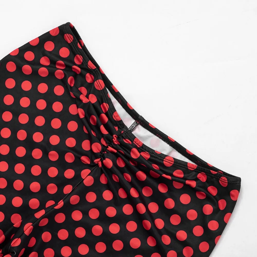Mila Polka Dot Print Halter Two Piece Sets