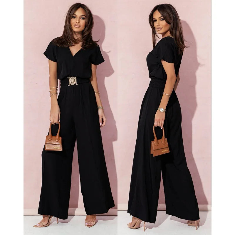 Jumpsuits women 2026 rompers new summer solid color jumpsuits women's clothing