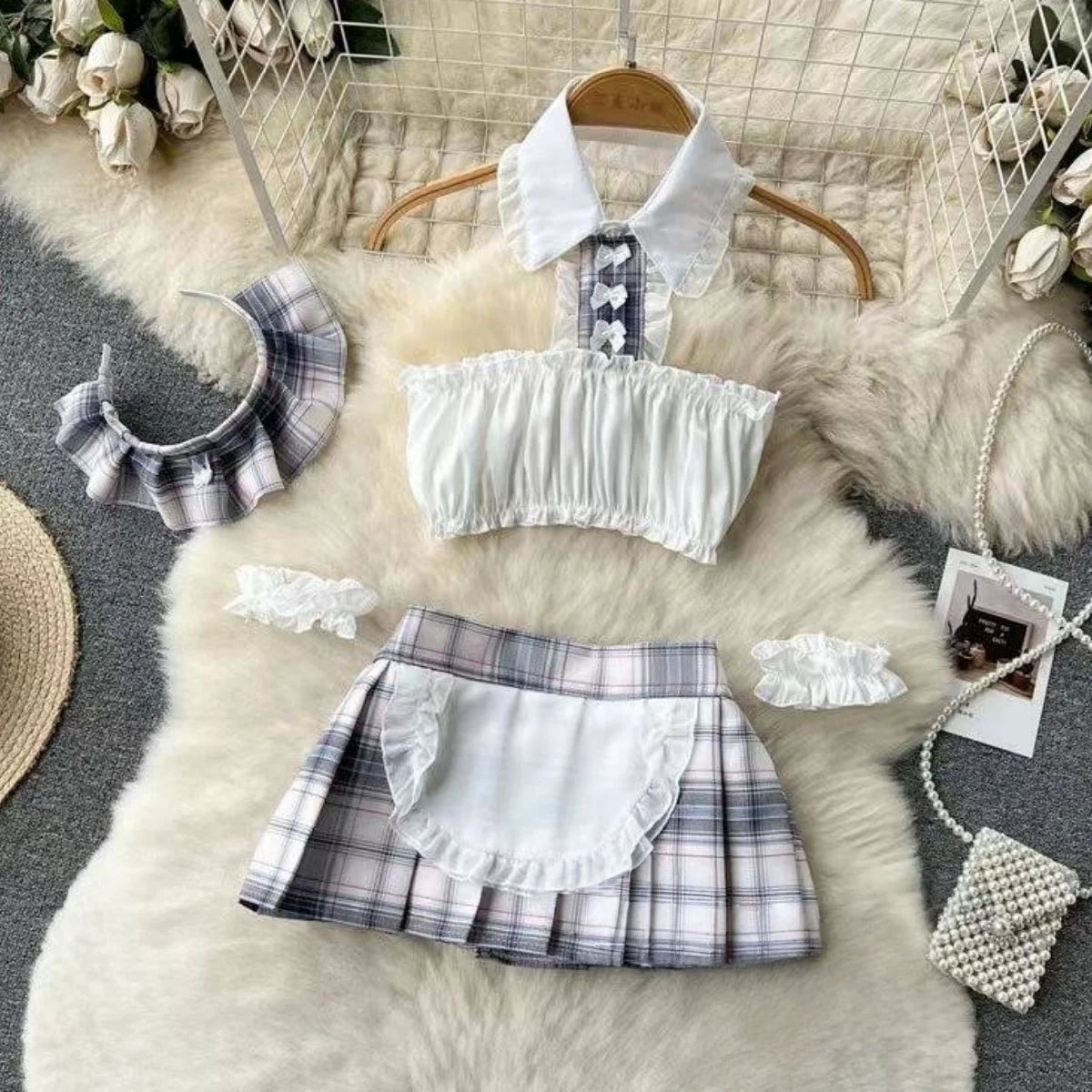 Emily Sleeveless Slim Backless Hallow Two Piece Sets