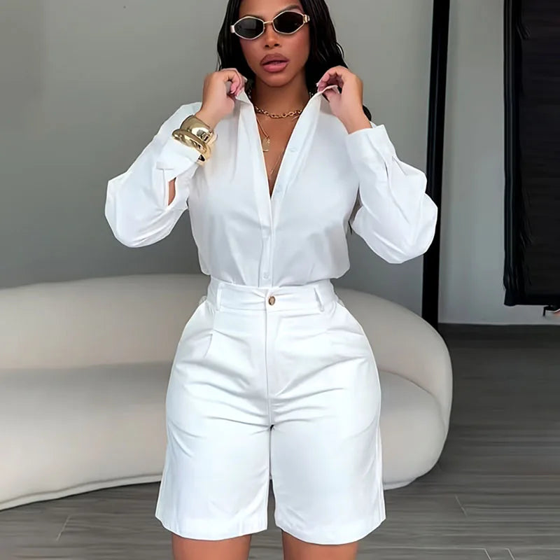 Alondra Solid Elegant Fashion Two Piece Sets