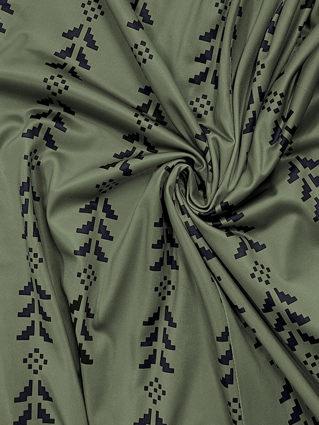Plus Size Olive Green Geometric Print Spaghetti Jumpsuit, Summer Casual V Neck