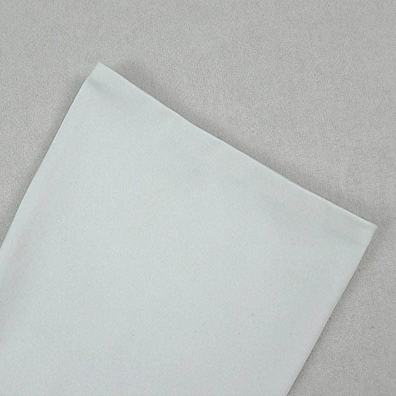 Pound Ridge Solid Diagonal Collar Sleeveless Open Back Bodycon Hollow Dress