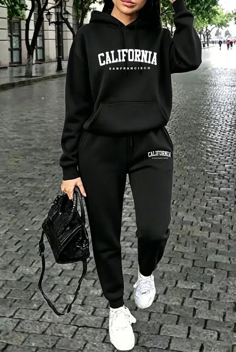 Nayely Tracksuit Printing Casual Sportswear Two Piece Sets