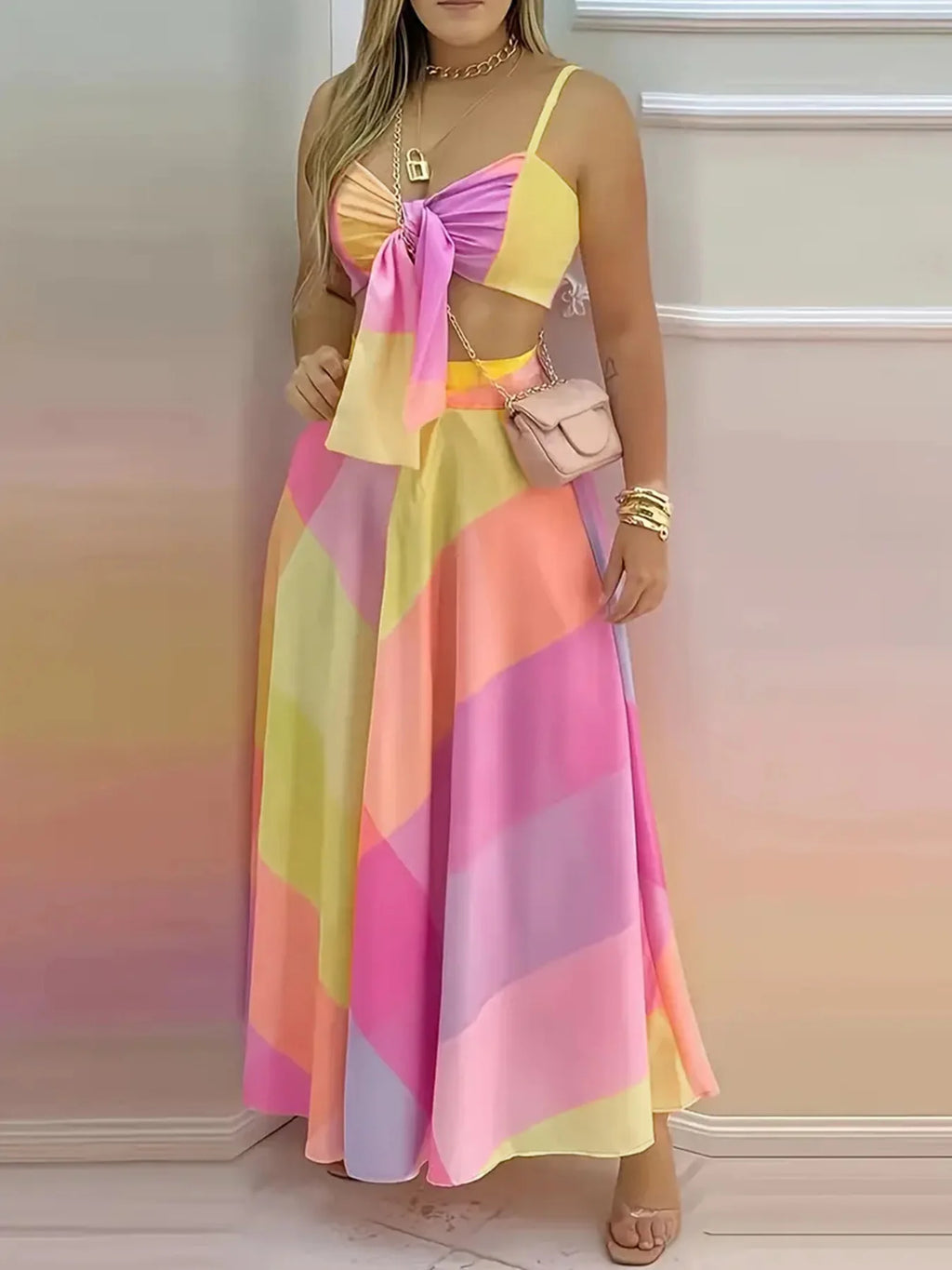 Celeste A Lace-Up with a Half-Length Two Piece Sets
