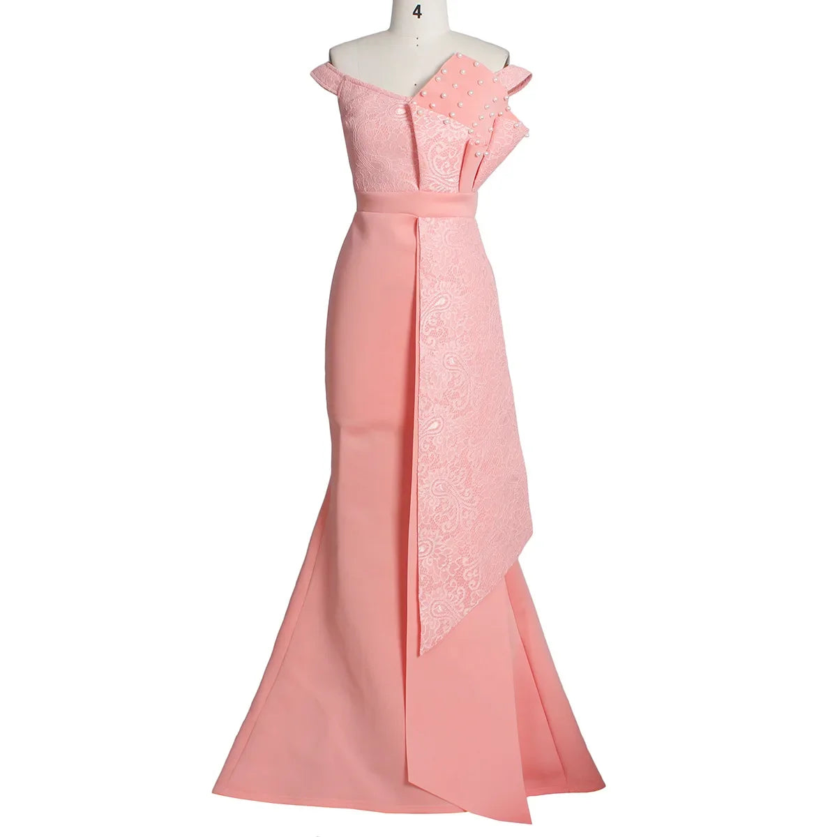 Hamilton Designers Beaded Off Shoulder Mermaid Skinny Floor Length Maxi Dress