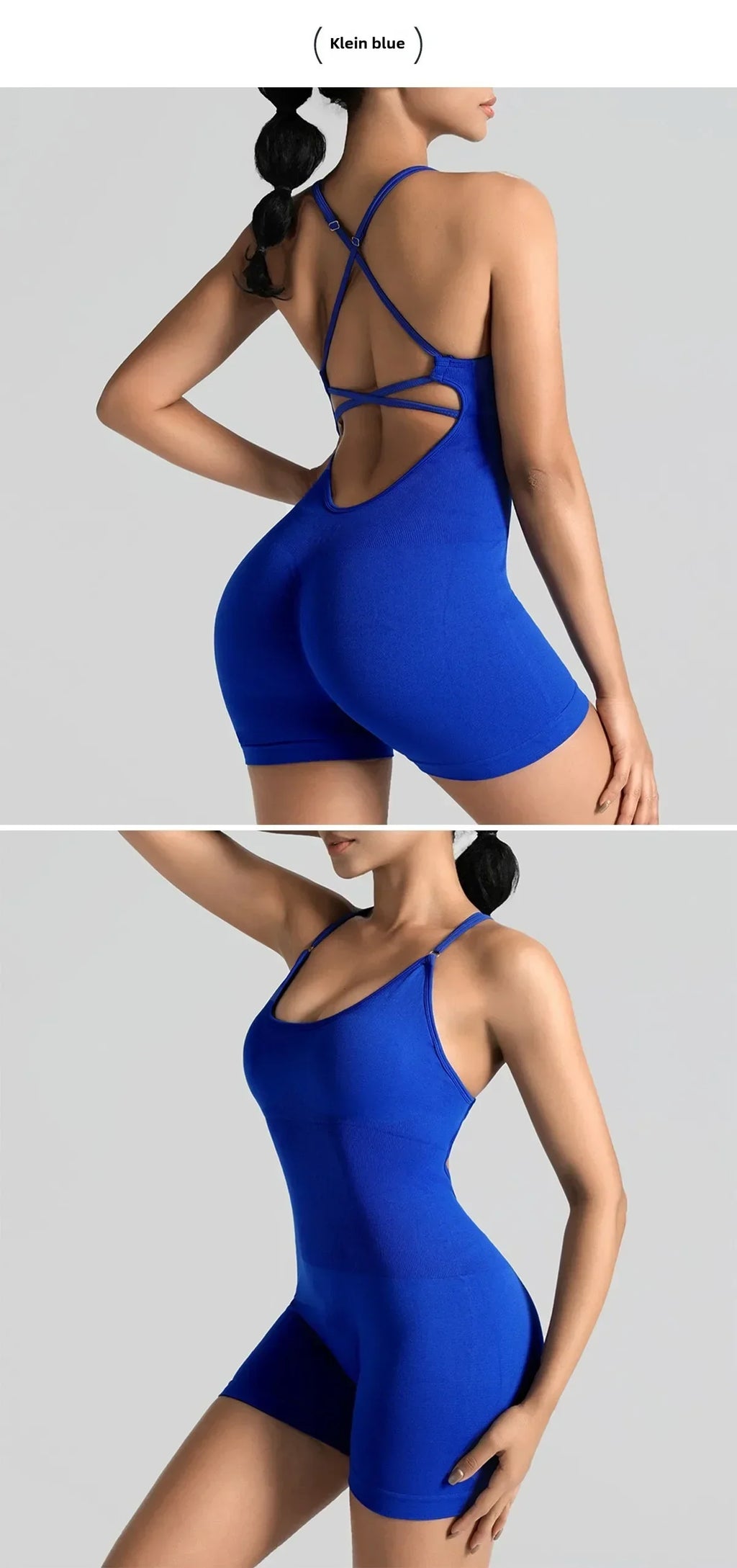 Hershey Tight Fitting High Elasticity Integrated Exercise Workwear Sports Jumpsuit