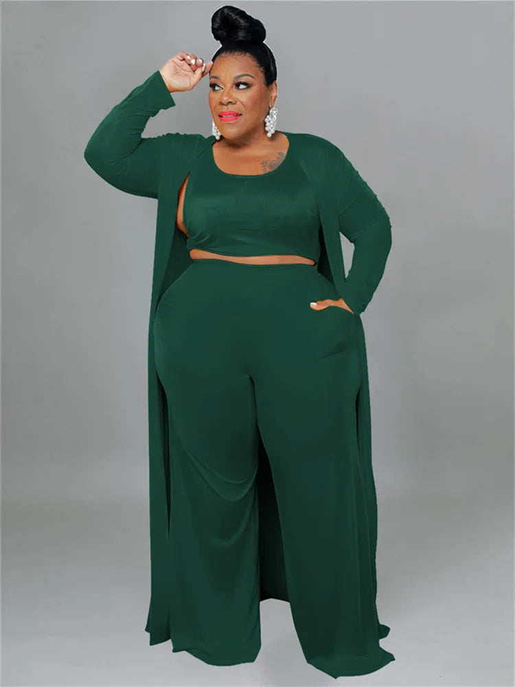 Mariam Plus Size Outfits Tracksuit Three Piece Sets