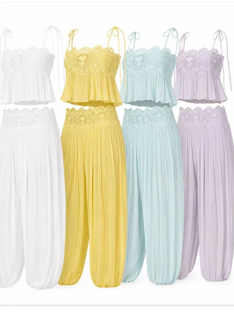 Indhira Summer New Beach Lady Two Piece Sets