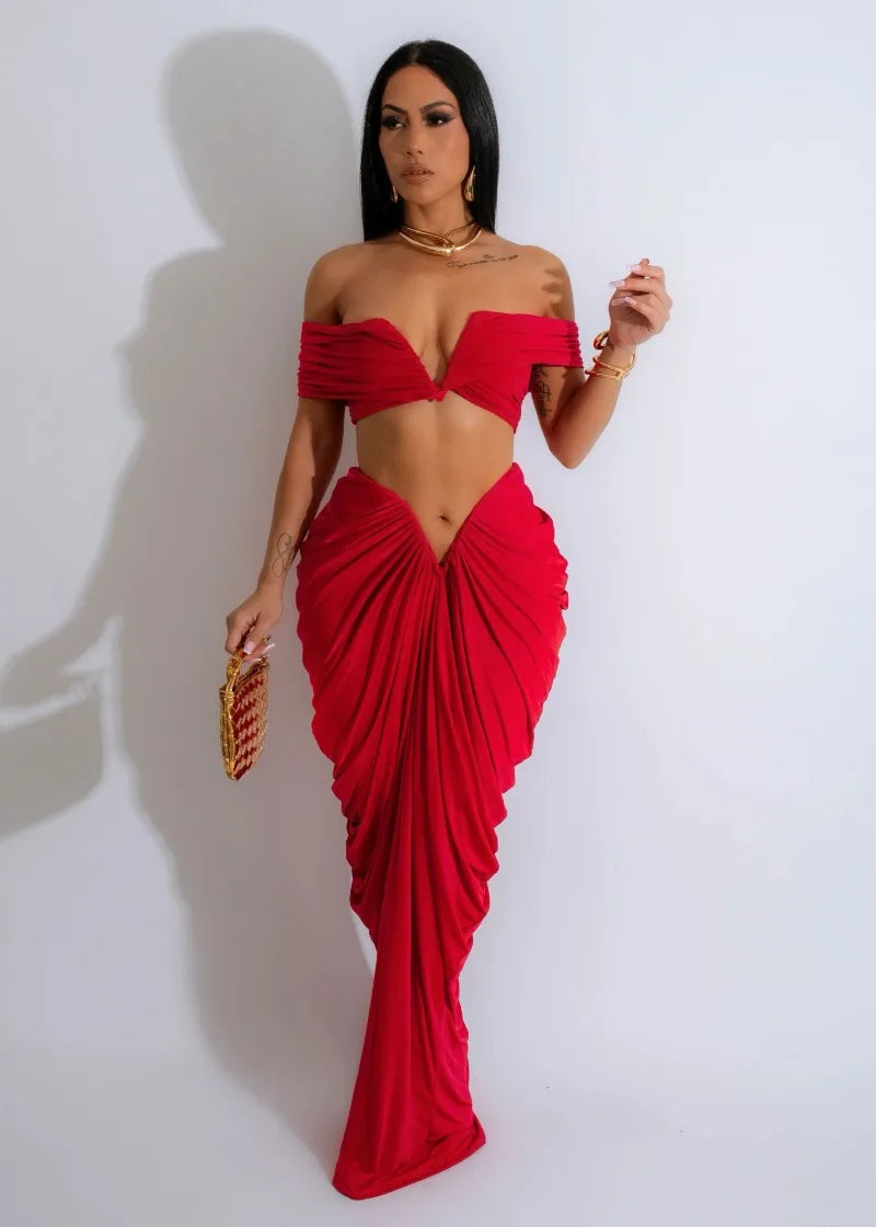 Arianny Sexy Party Night Ruched Two Piece Sets