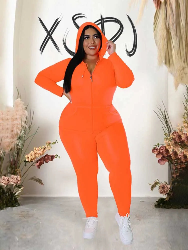 Arianna Plus Size Outfit Stretchy Two Piece Sets