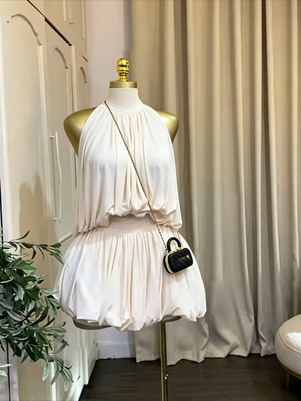 Kaily Sleeveless Halter Ball Elegant Two Piece Sets