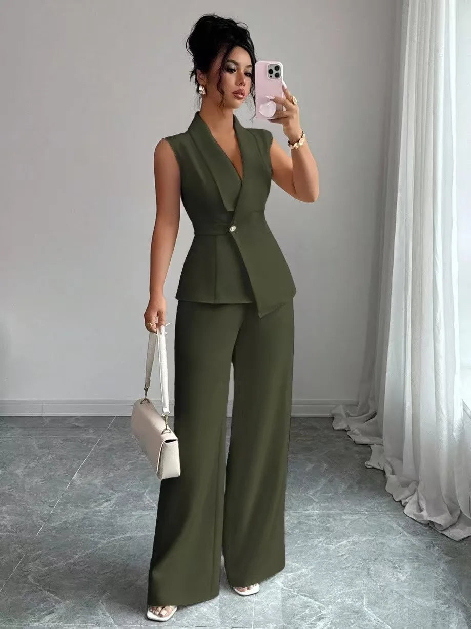 Elena Set Outfits Casual Sleeveless Two Piece Sets
