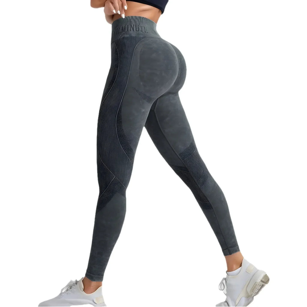 Lebanon Seamless Gym High Waist Hip Lifting Outdoor Sports Tight Waist Letter Sand Leggings