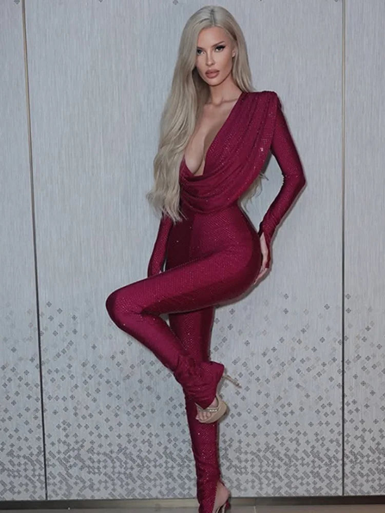 Allentown Solid Swinging Collar Regular Long Sleeves Skinny Casual Streetwear Jumpsuit