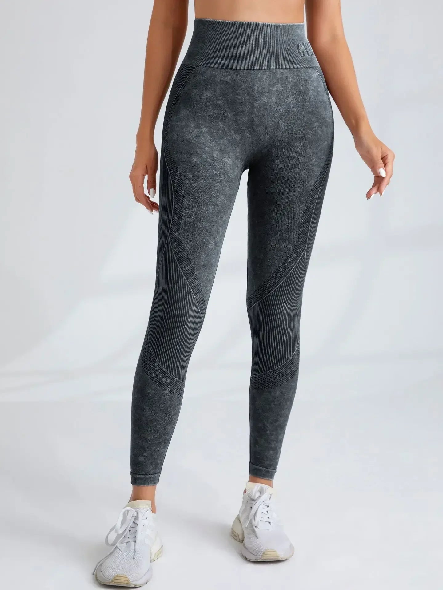 Lebanon Seamless Gym High Waist Hip Lifting Outdoor Sports Tight Waist Letter Sand Leggings
