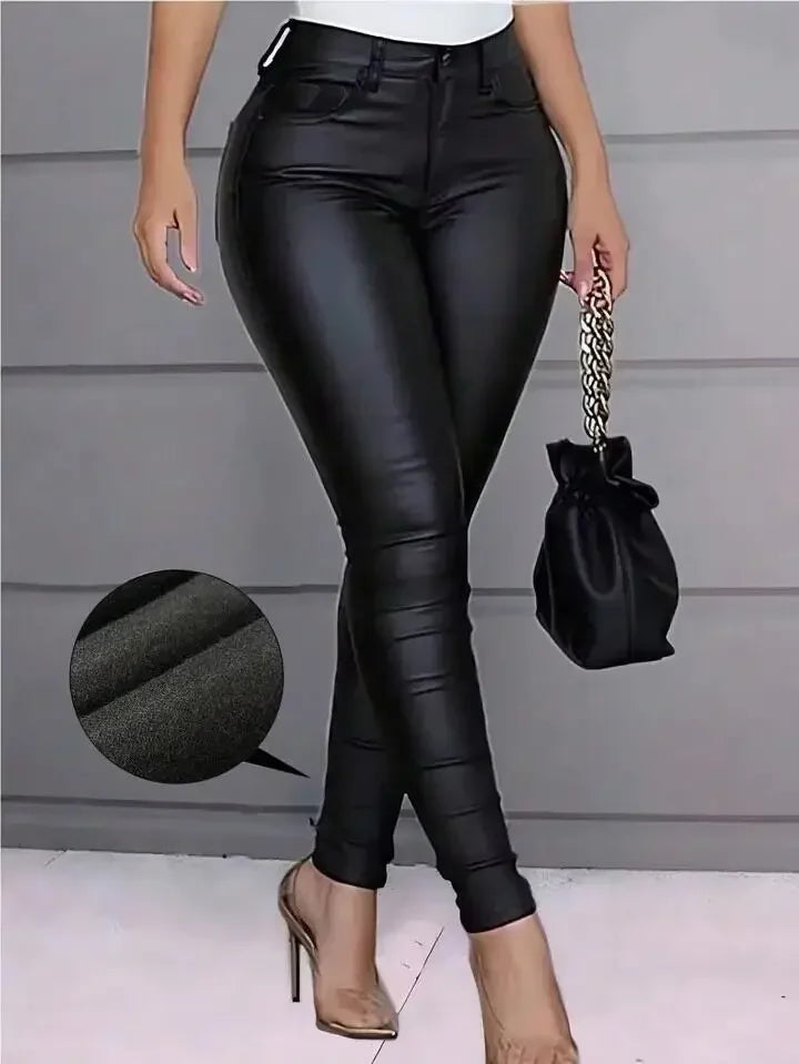 Wanaque Tight Multi Pocket Knitted Elastic Pencil Casual Trousers