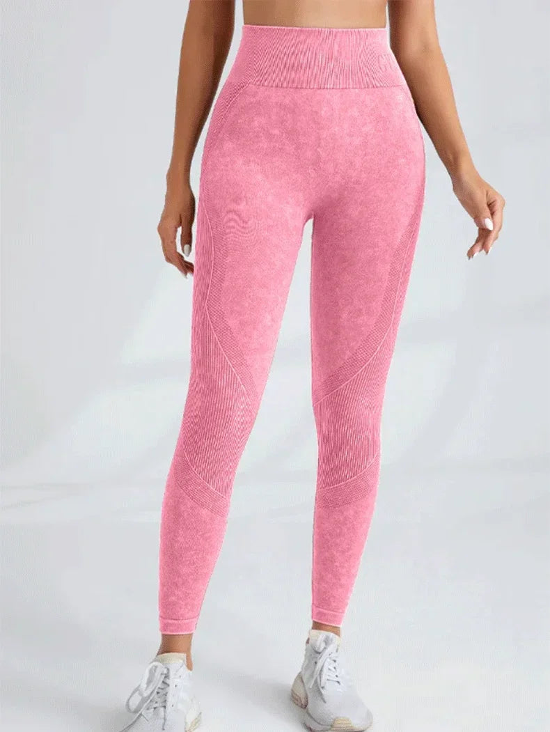 Dumont Seamless Gym High Waist Hip Lifting Outdoor Sports Tight Waist Leggings