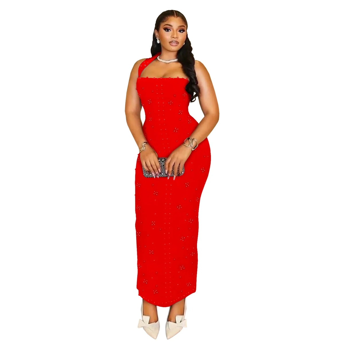 San Carlos Elegant Dashiki Spaghetti Straps Ladies Traditional  Maxi Dress