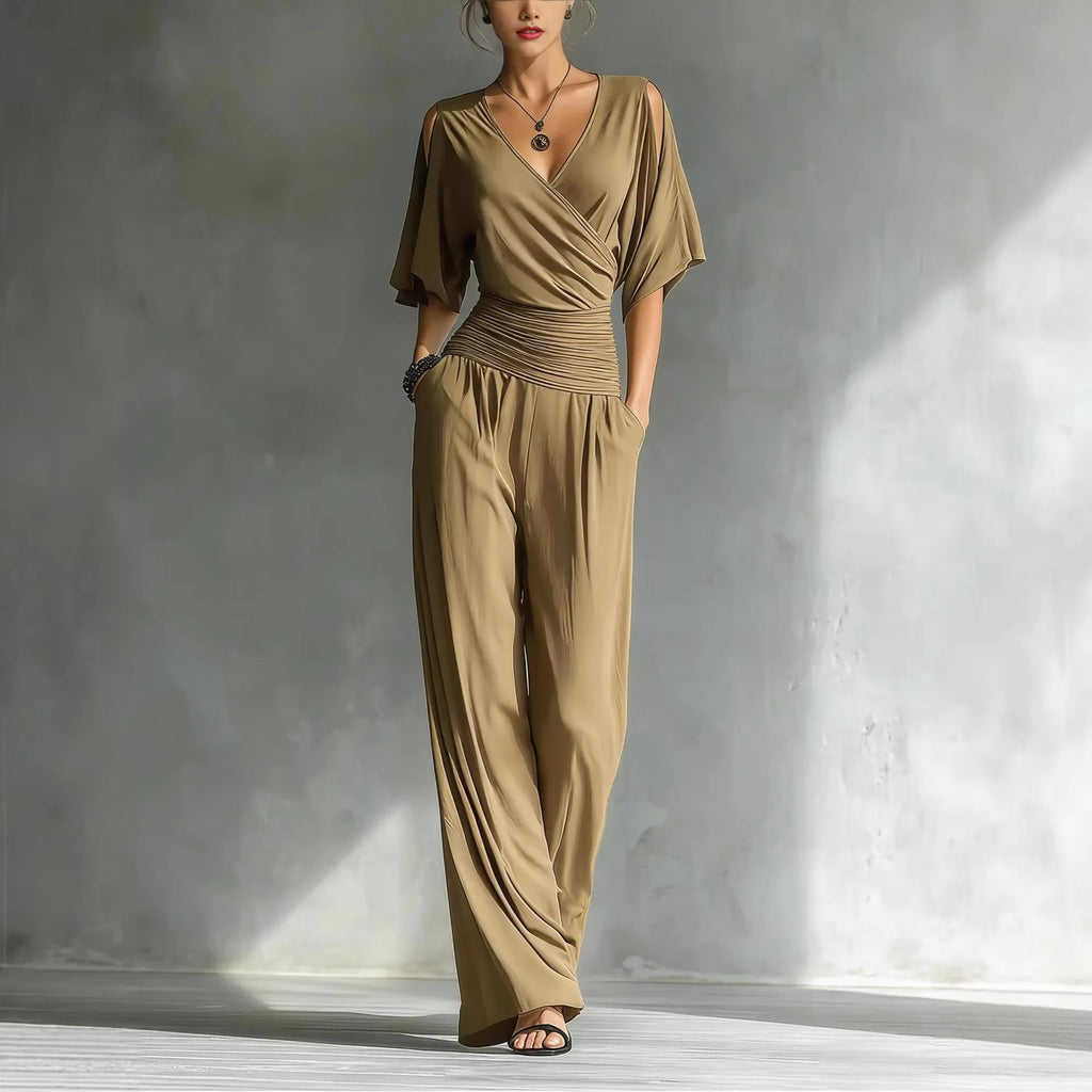 Jumpsuit Women Disfraz Mujer V-neck Loose Waist Slim Fit Jumpsuit Women's Summer New Fashion Temperament Jumpsuit
