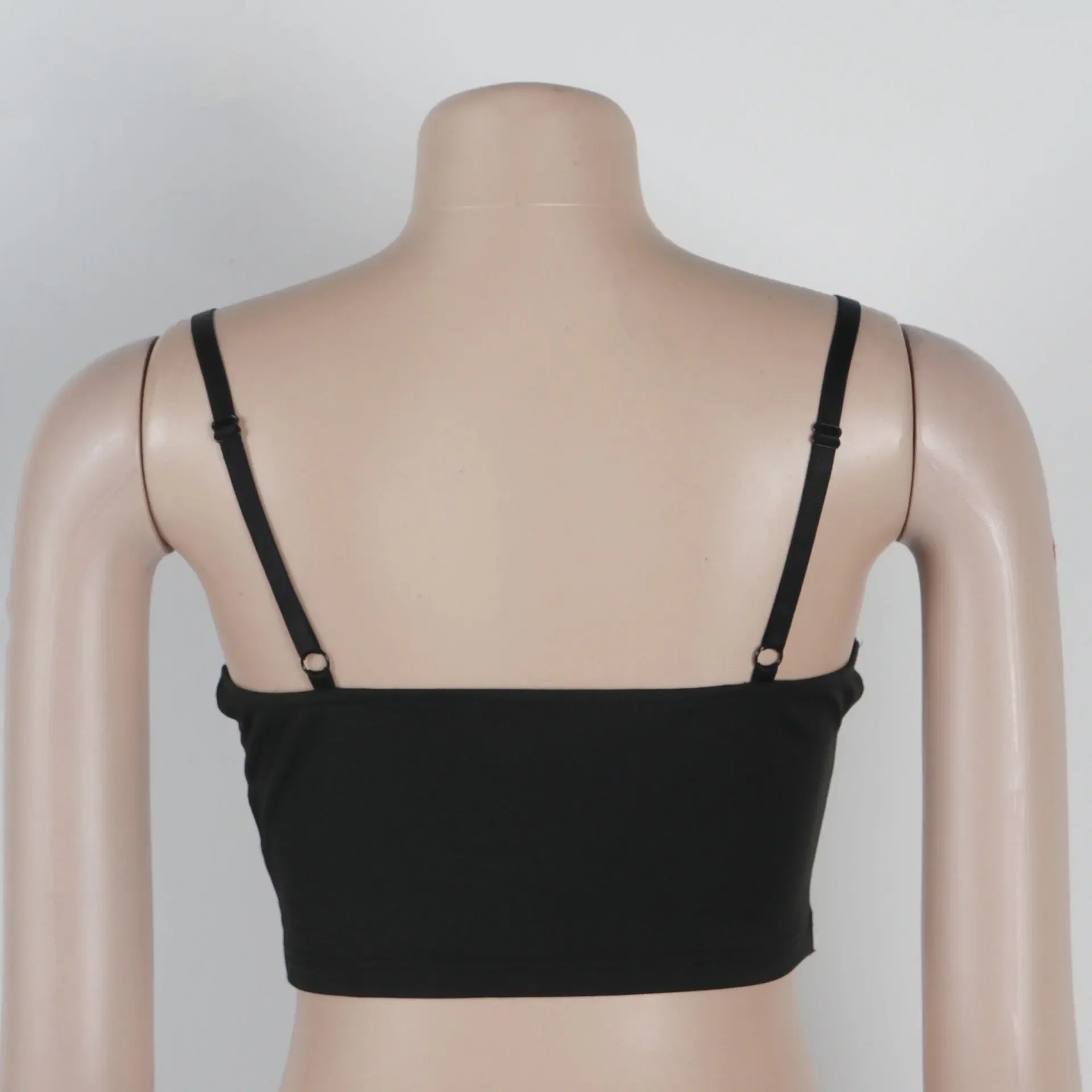 Quogue Black Rhinestone Crop Outfits Night Clubwear Matching Set