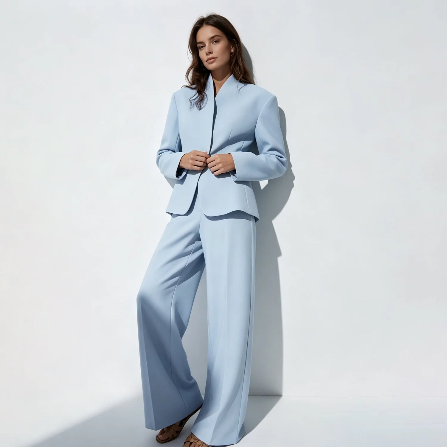 Sarah Women Single Button Fitted Two Piece Sets