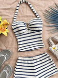 Katherine Summer Textured Knit Halter Two Piece Sets