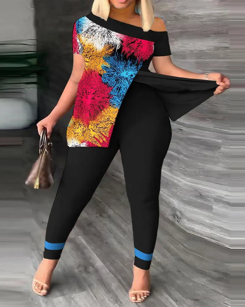 Ana Short Sleeve Suit Femme Casual Two Piece Sets