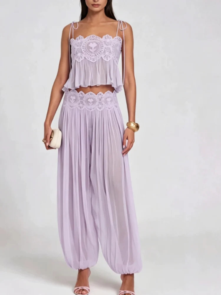 Indhira Summer New Beach Lady Two Piece Sets
