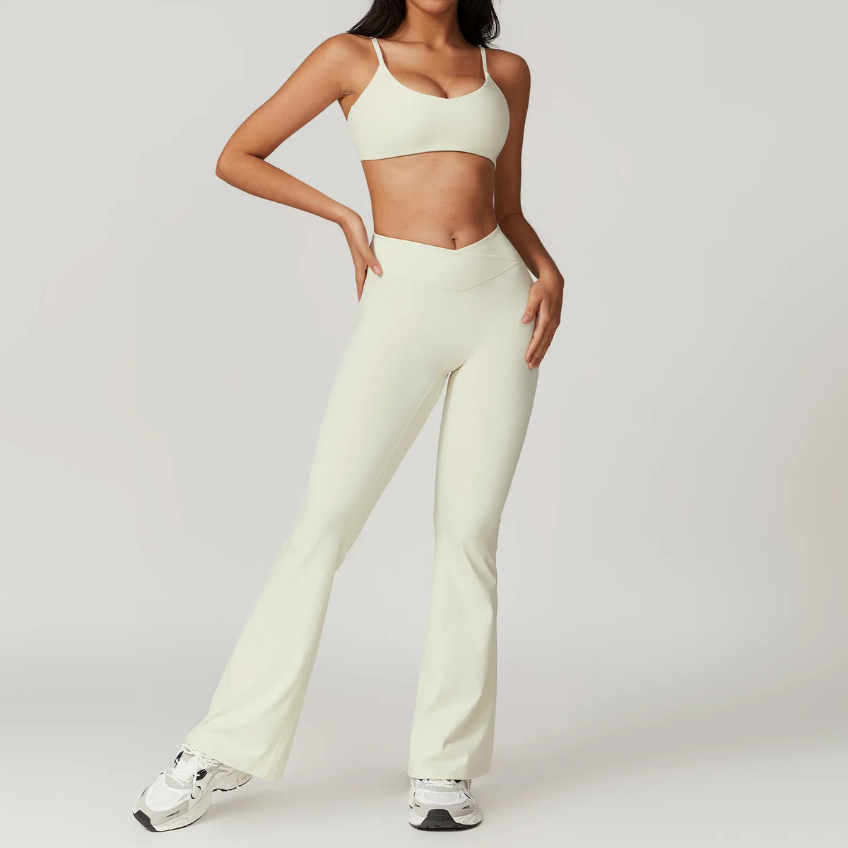 Hilda Women Fitness Short Sleeve Two Piece Sets