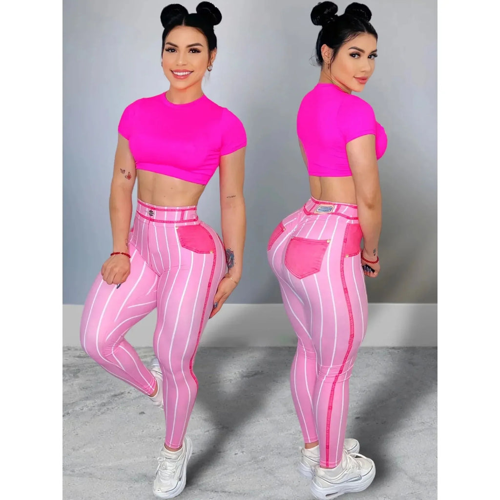 Walden High Waist Elastic Stretchy Jeans Casual Long Trousers