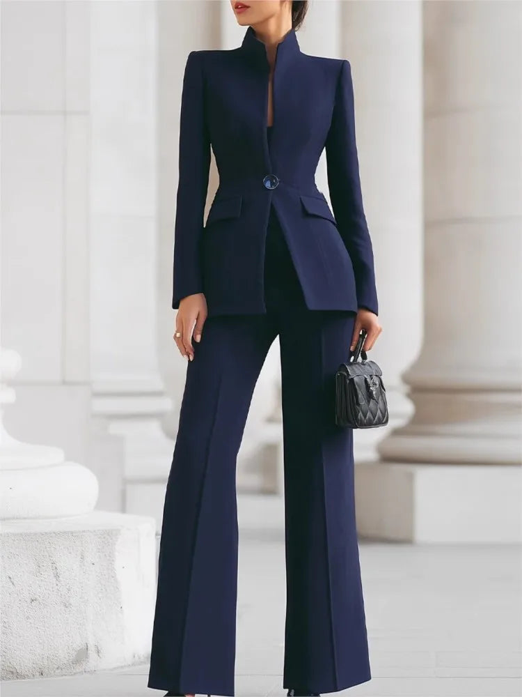Paola Spring Fashion Stand Collar Long Sleeved Two Piece Sets
