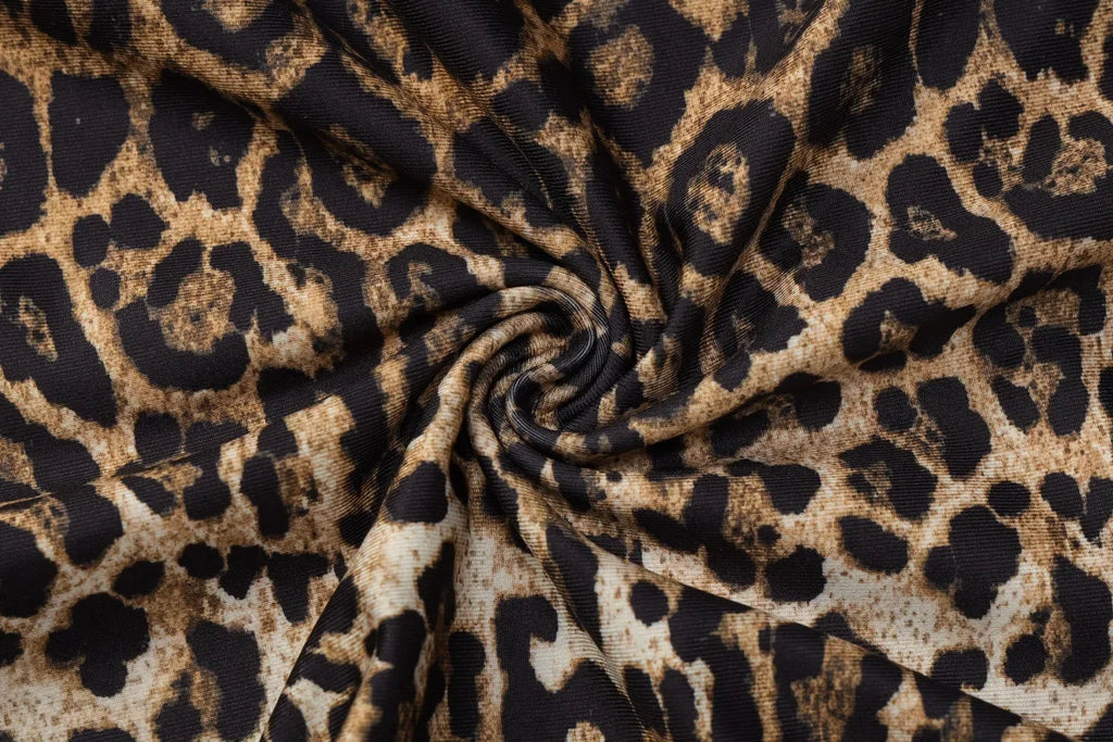 Bath Beach Elegant Square Collar Sleeveless Bodycon Split Leopard Print Long Party Dress