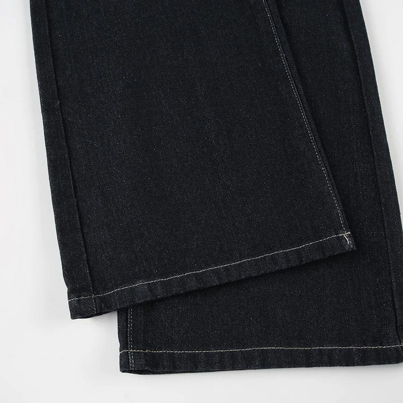 Women's Slim Fit Flared Jeans Y2K Vintage Low Rise Stretch Denim Pants