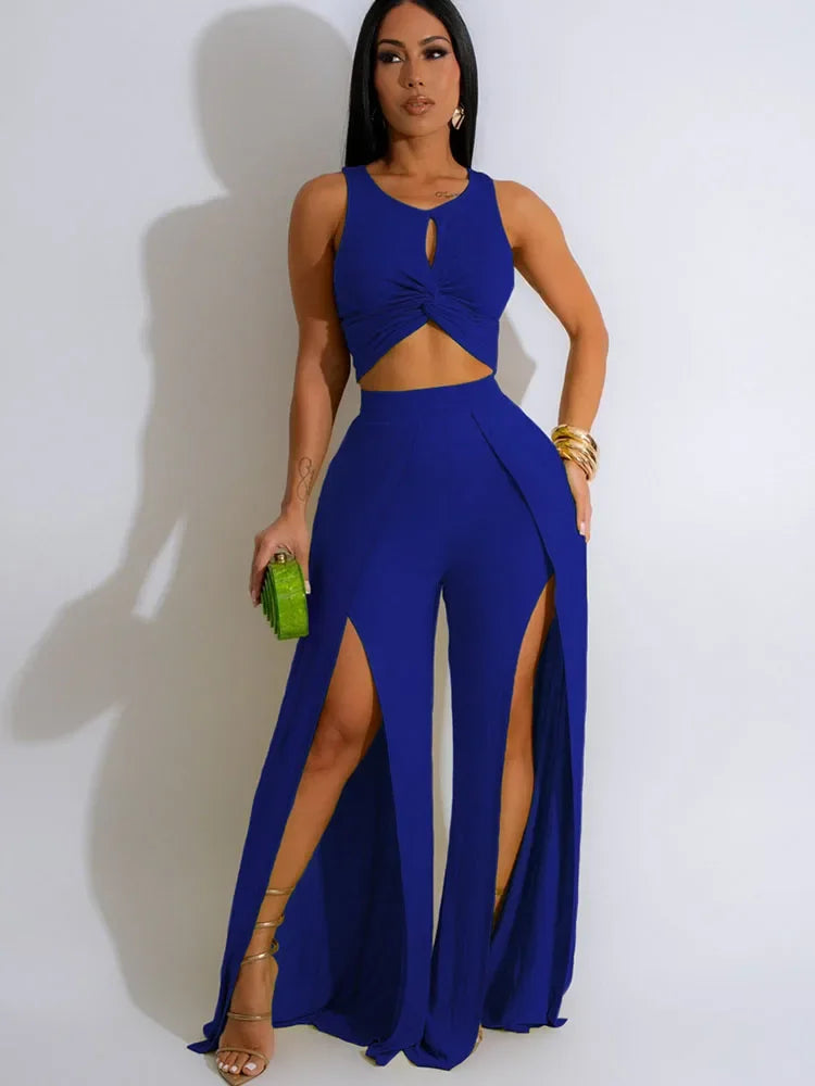 Dolores Solid Sexy Club Outfits Two Piece Sets