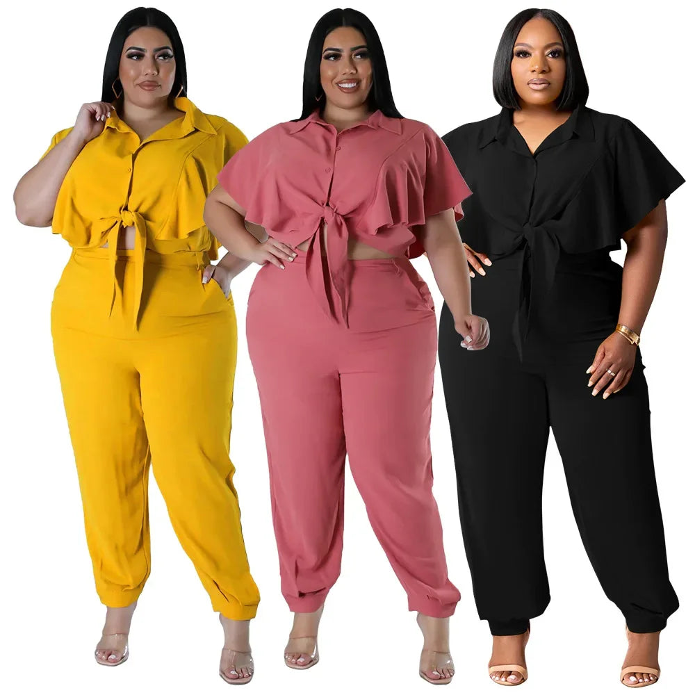 Marcela Elegant Loose Tracksuit Two Piece Set