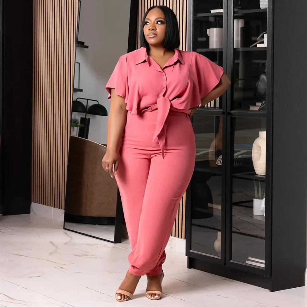 Marcela Elegant Loose Tracksuit Two Piece Set