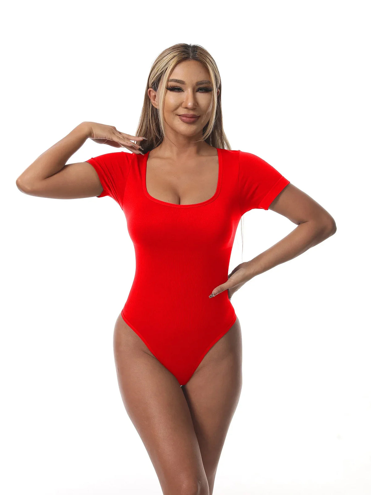 Women Plus Size Yoga Jumpsuit Seamless Square Neck High Elastic Workout Running Sport Jumpsuit
