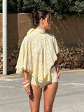 Alma Summer New Lace Backless Solid Two Piece Sets