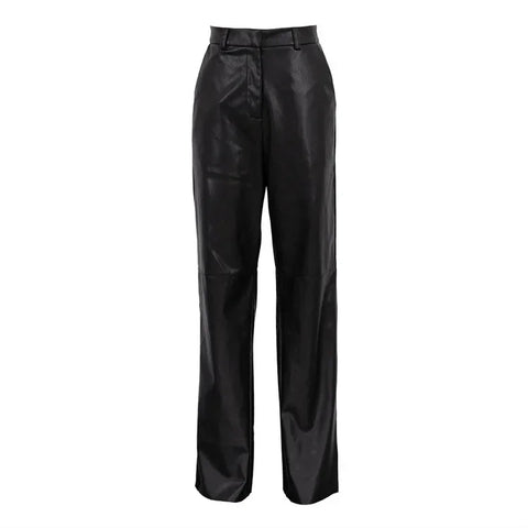 Sparta Trendy Lady Commuting Clothing High Waist Straight Trousers Women's Pants