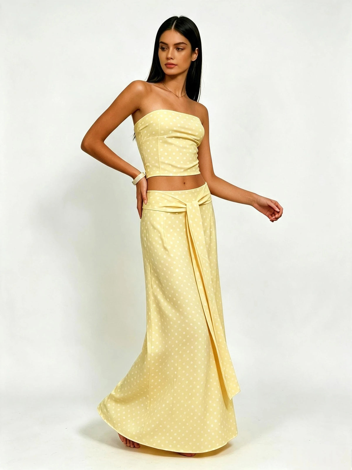 Flor Sexy Elegant Low Waist Tie Back Two Piece Sets