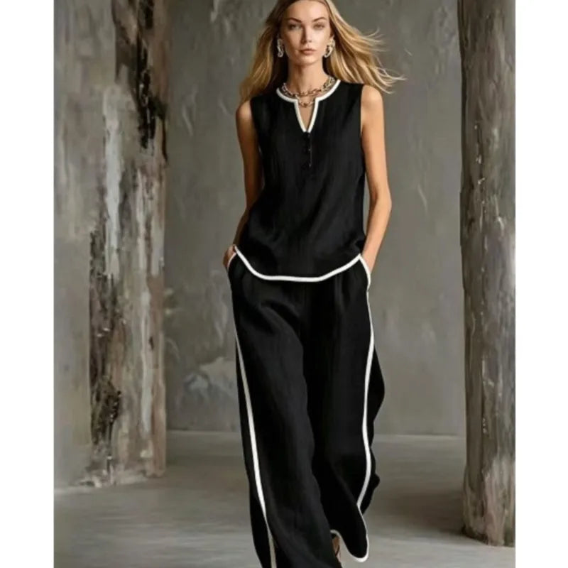 Leidy High Waist Casual Loose Two Piece Sets