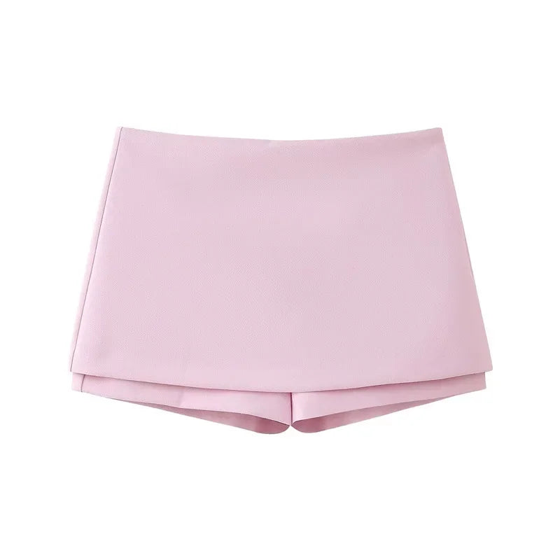Kima Sexy Hanging Neck Pink Two Piece Sets