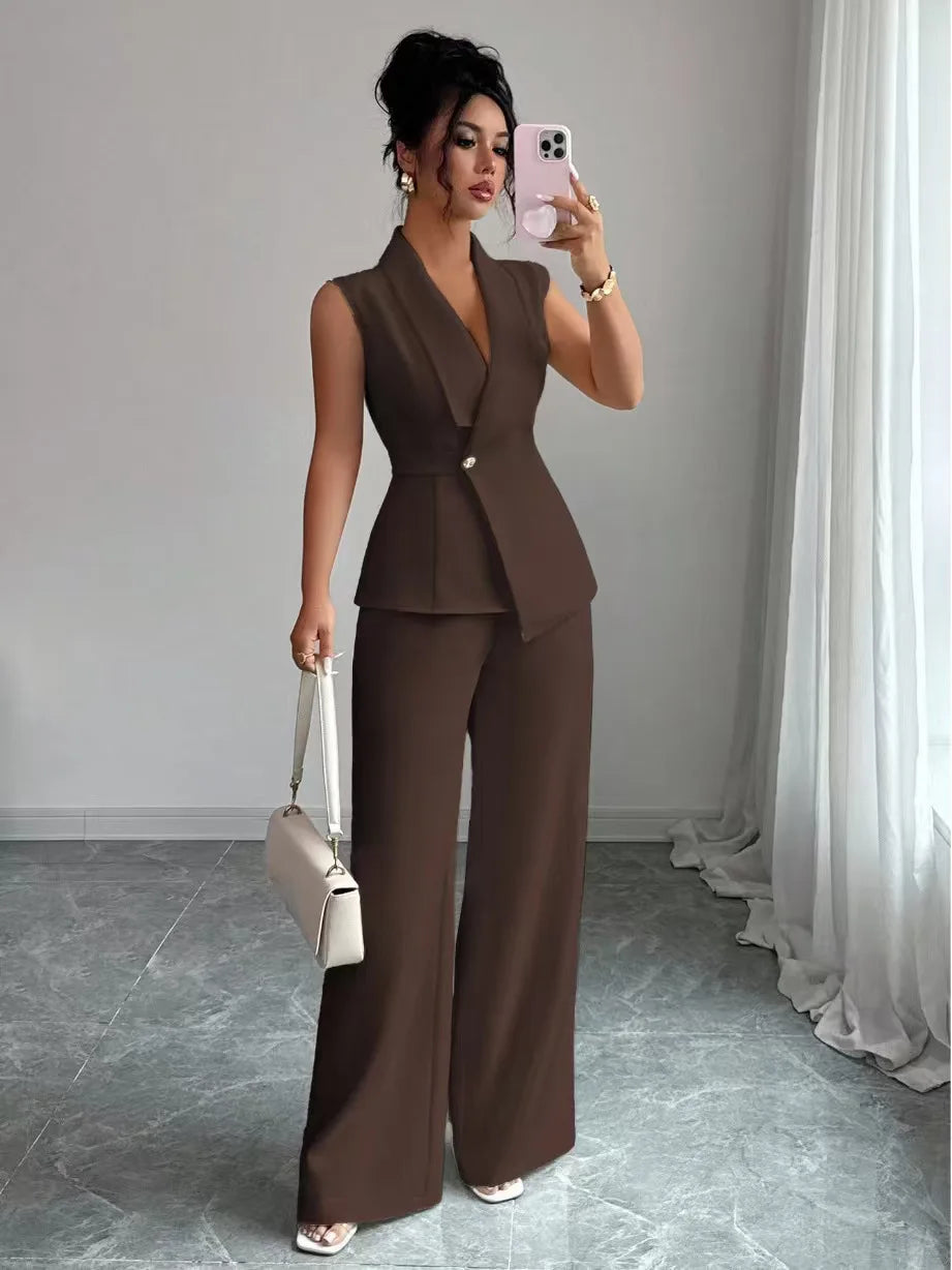 Elena Set Outfits Casual Sleeveless Two Piece Sets